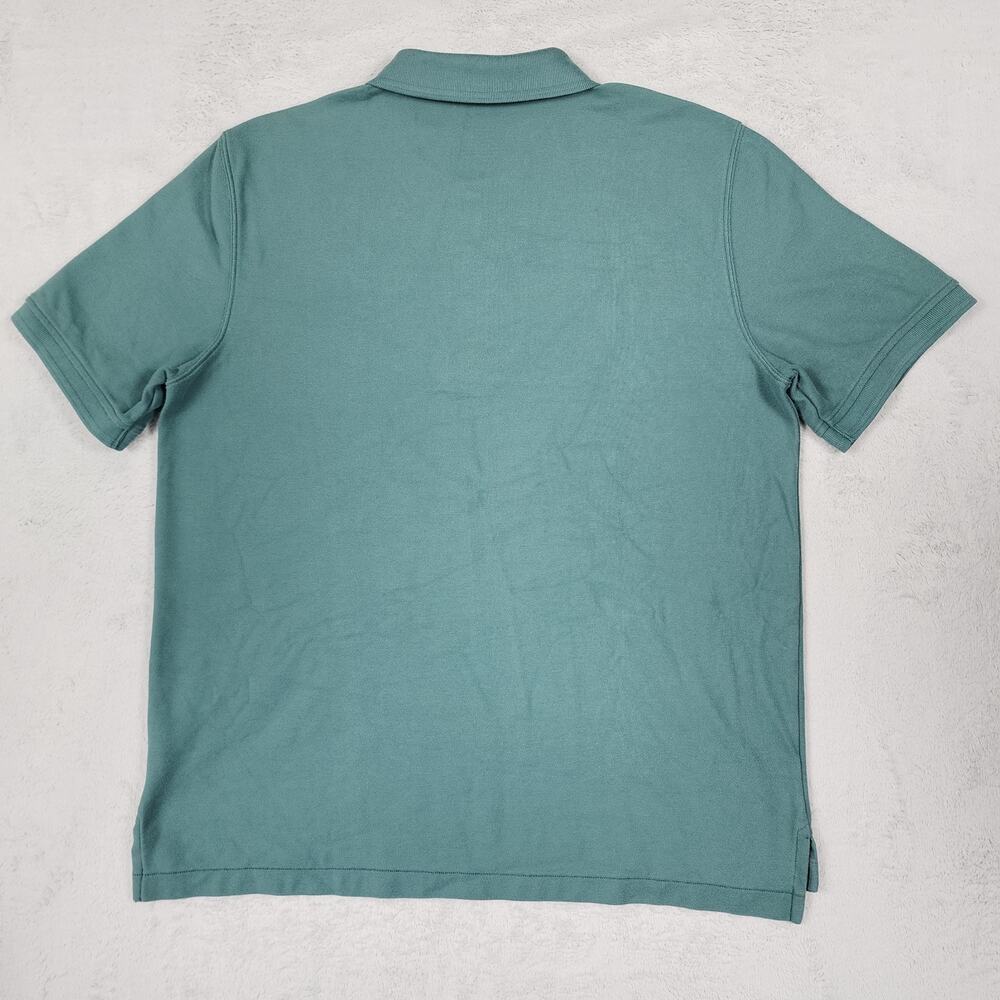 L.L. Bean Polo Shirt Mens L Traditional Fit Short Sleeve Preppy Golf Teal Green - Picture 2 of 7